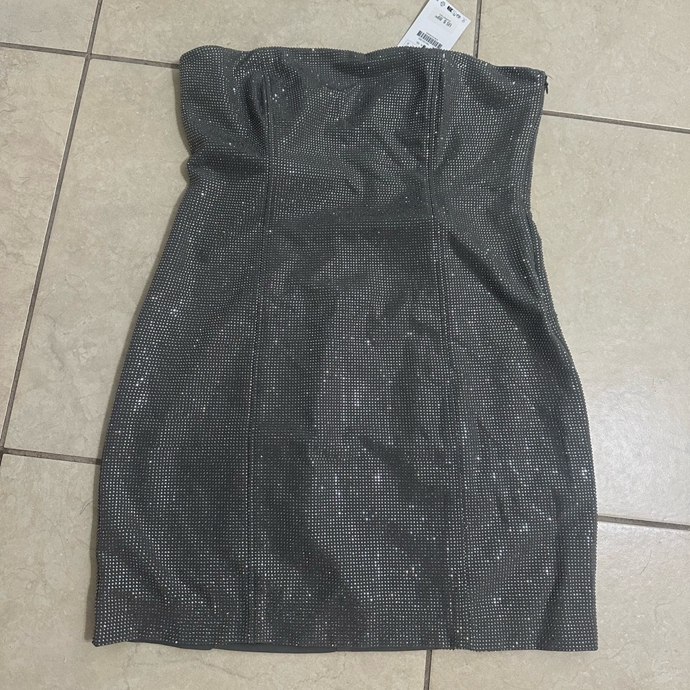 Zara Rhinestone Strapless Dress - Picture 3 of 4